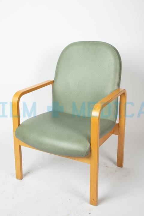 Waiting Room Chair Low Back in Green PVC